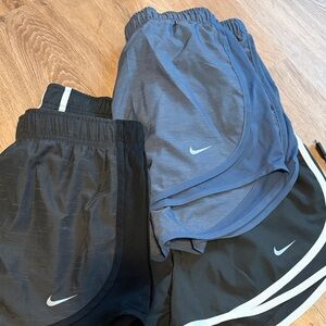Nike Dual-Tone Running Shorts in Black and Gray